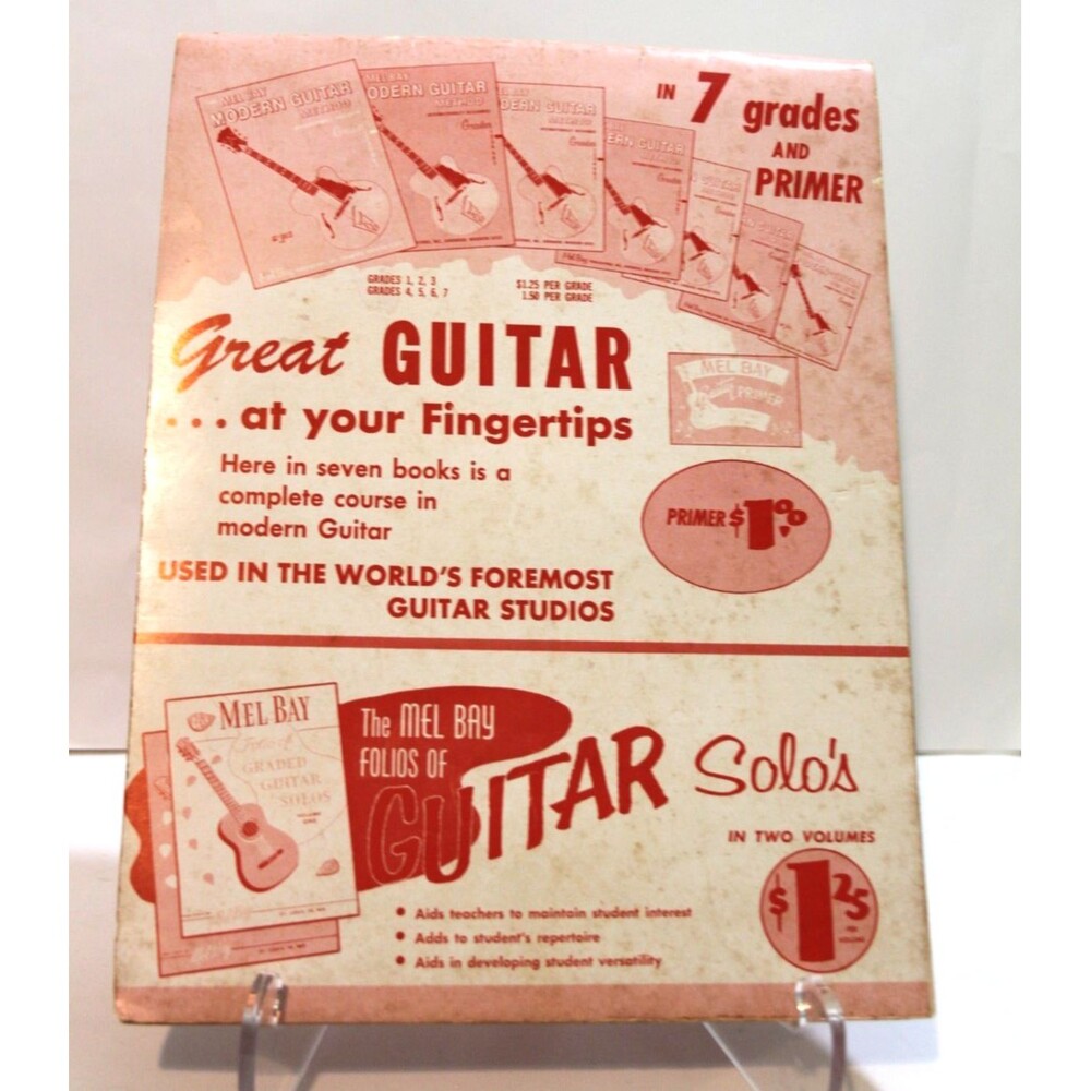 1957 Guitar Primer Mel Bay Publications Lesson Method Instruction Book Vintage - Picture 2 of 10